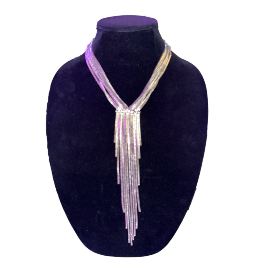FREE PEOPLE Liquid Metal Thick Chunky Statement Necklace